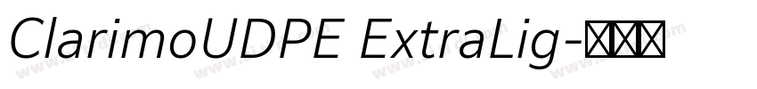 ClarimoUDPE ExtraLig字体转换